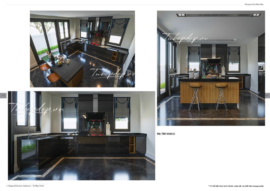 Mẫu thiết kế phòng bếp biệt thự hiện đại